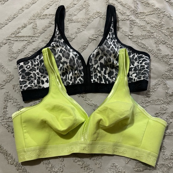 Cacique Other - Cacique Women's Intimates Leopard and Lime Bra Set size 42 C